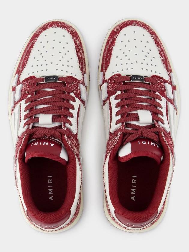 Bandana Skel Top Low Sneakers - Amiri - Leather - Burgundy - AMIRI - BALAAN 4