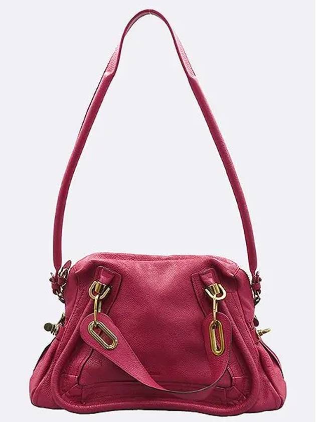 8HS891 Hot Pink Leather Paraty M Tote Bag Shoulder Strap - CHLOE - BALAAN 2