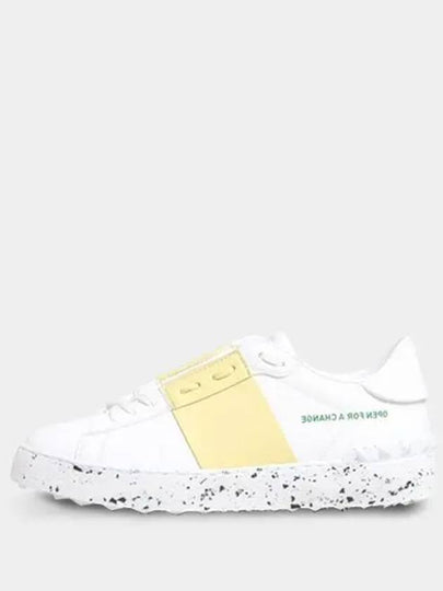 Open For A Change Low Top Sneakers White Yellow - VALENTINO - BALAAN 2