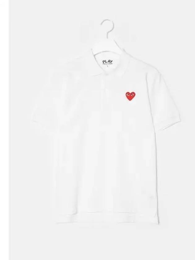 Unisex Red Heart Waffen Polo T shirt Blouse Southern White Domestic Product GM0024042381211 - COMME DES GARCONS PLAY - BALAAN 1