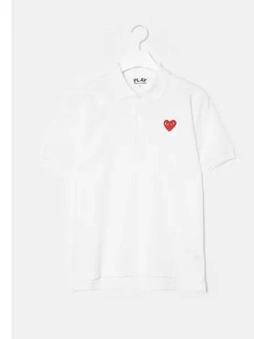 Unisex Red Heart Waffen Polo T shirt Blouse Southern White Domestic Product GM0024042381211 - COMME DES GARCONS PLAY - BALAAN 1