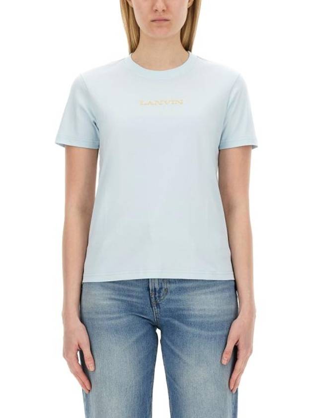 Short Sleeve T-Shirt RW TS0030 J134 E24270 AZURE - LANVIN - BALAAN 1