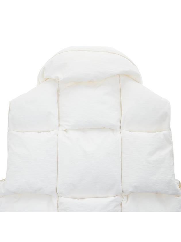 Intreccio Nylon Padding Vest White - BOTTEGA VENETA - BALAAN.