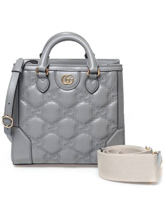 GG Matelassé Mini Tote Bag Grey - GUCCI - BALAAN 3