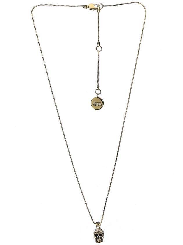 Skull Cubic Pendant Necklace Gold - ALEXANDER MCQUEEN - BALAAN 1