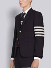 Plain Weave Suiting 4 Bar Classic Sport Jacket Jacket Navy - THOM BROWNE - BALAAN 3