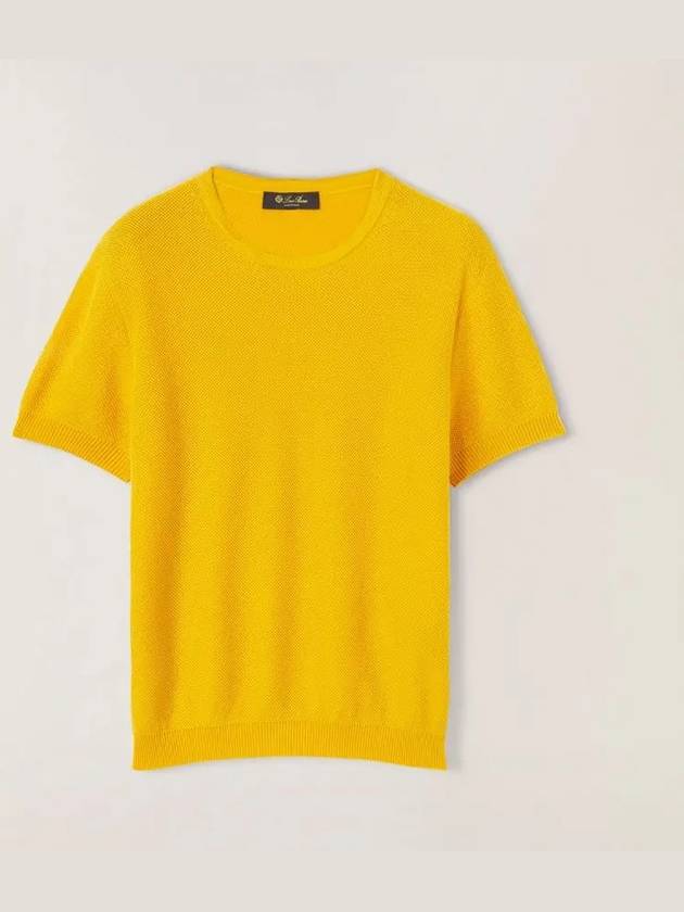 Women's Paragi Yellow Short Sleeve TShirt FAM7798 209X - LORO PIANA - BALAAN 1
