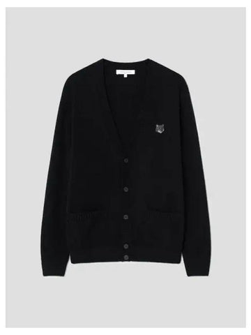 Men s Bold Foxhead Patch Regular Spring Fall Cardigan Wool Black Domestic Product GM0024091211178 - MAISON KITSUNE - BALAAN 1