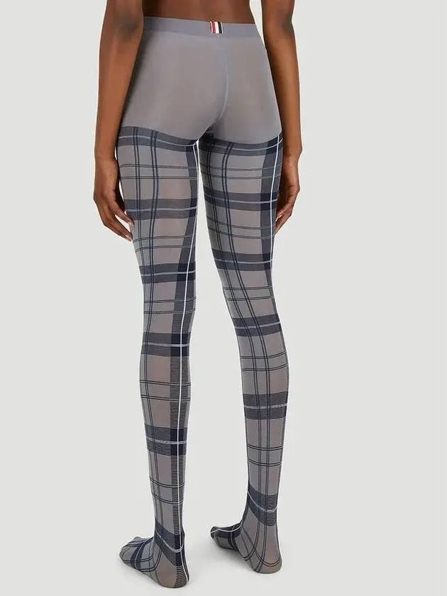 Thom Browne Tartan tartan waistband logo tights - THOM BROWNE - BALAAN 4