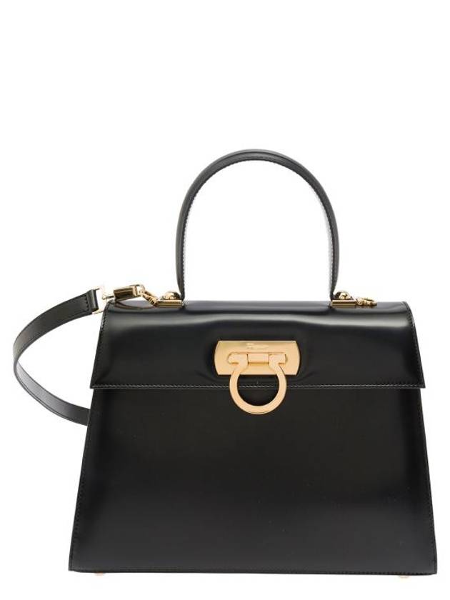 Iconic Large Tote Bag Black - SALVATORE FERRAGAMO - BALAAN 1