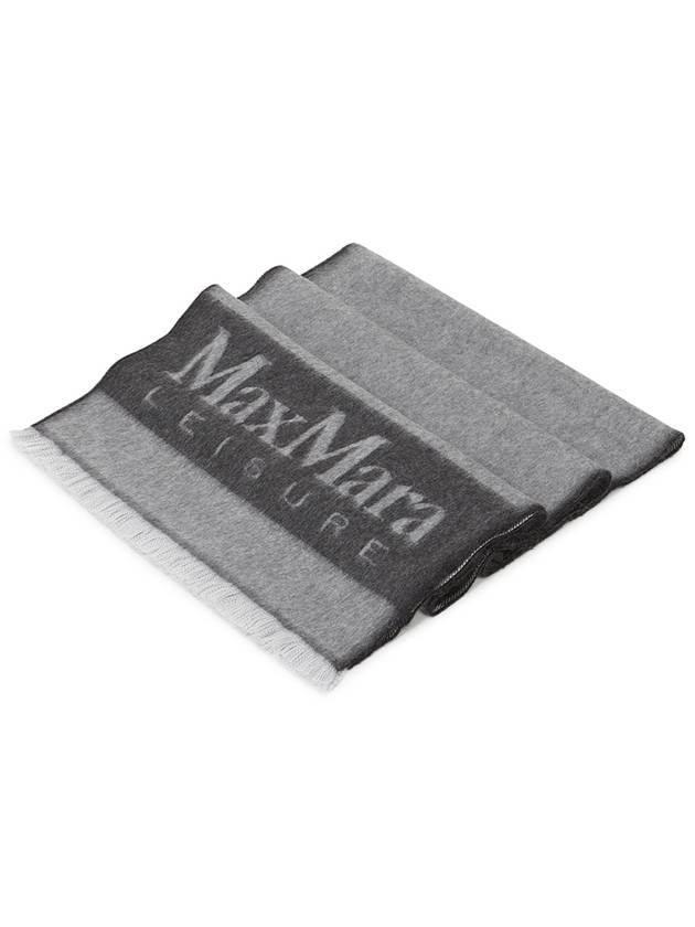 Colibri Logo Intarsia Wool Muffler Grey - MAX MARA - BALAAN 3