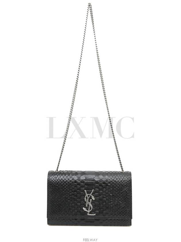 Black Kate Python Chain Shoulder Crossbag 419374 - SAINT LAURENT - BALAAN 5