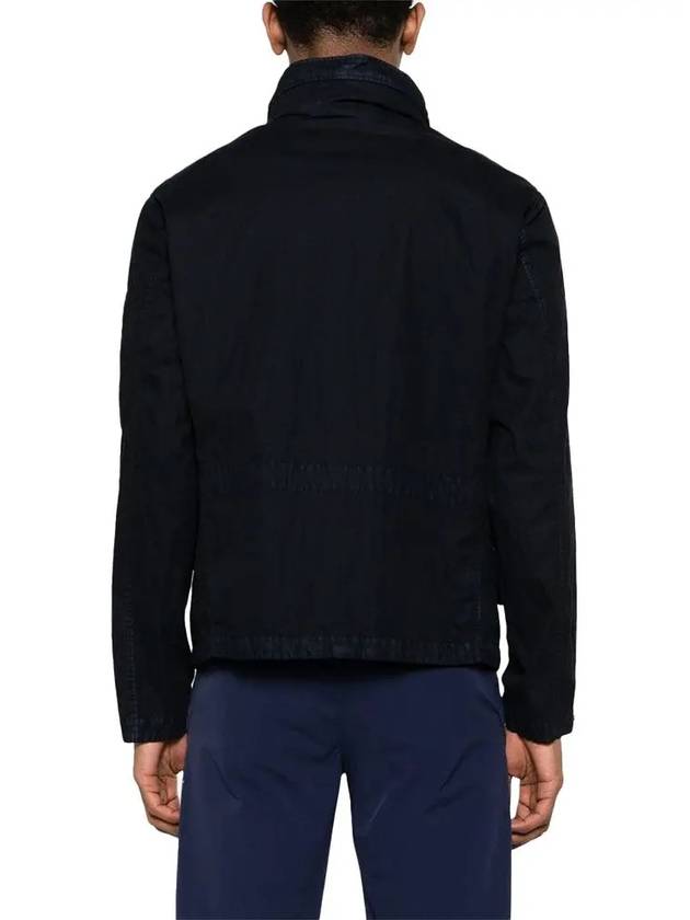 50 Fili Gum Mixed Hooded Jacket Navy - CP COMPANY - BALAAN 5