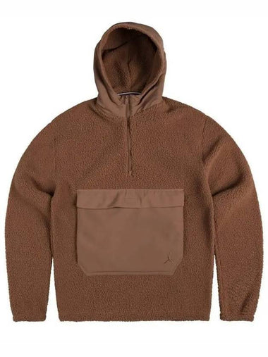 Jordan Flight High Pile Fleece Pullover Hoodie Archaeo Brown - NIKE - BALAAN 1