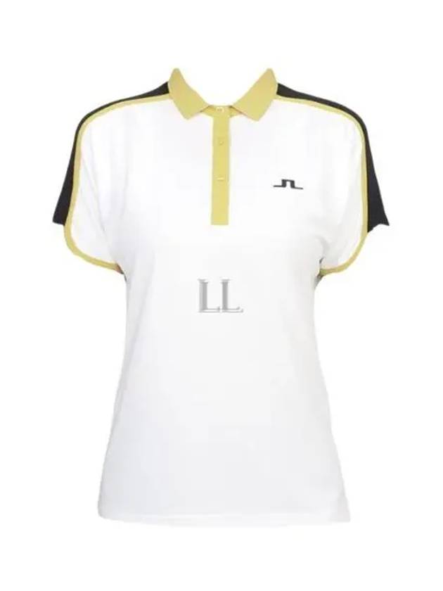 Golf Beatrix Short Sleeve Polo Shirt White - J.LINDEBERG - BALAAN 2