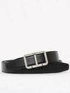 Logo Buckle Leather Belt Black - TOM FORD - BALAAN 2