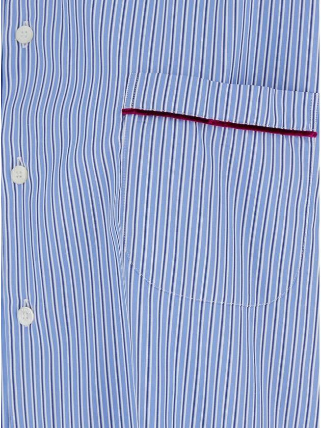 Oversized Light Blue Striped Shirt In Cotton Woman - ETRO - BALAAN 3