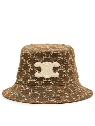 So Caramel Busan Triope Bucket Hat 2AU1C008Y - CELINE - BALAAN 1