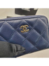 Caviar Navy Champagne Gold Hardware Zipper Roll Card Wallet AP0216 - CHANEL - BALAAN 1