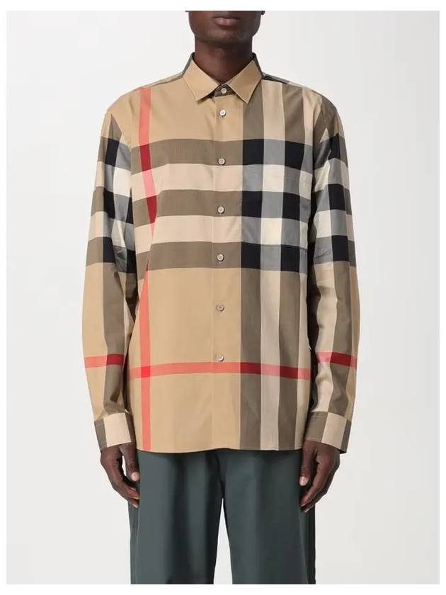 Check Cotton Long Sleeve Shirt Archive Beige - BURBERRY - BALAAN 4