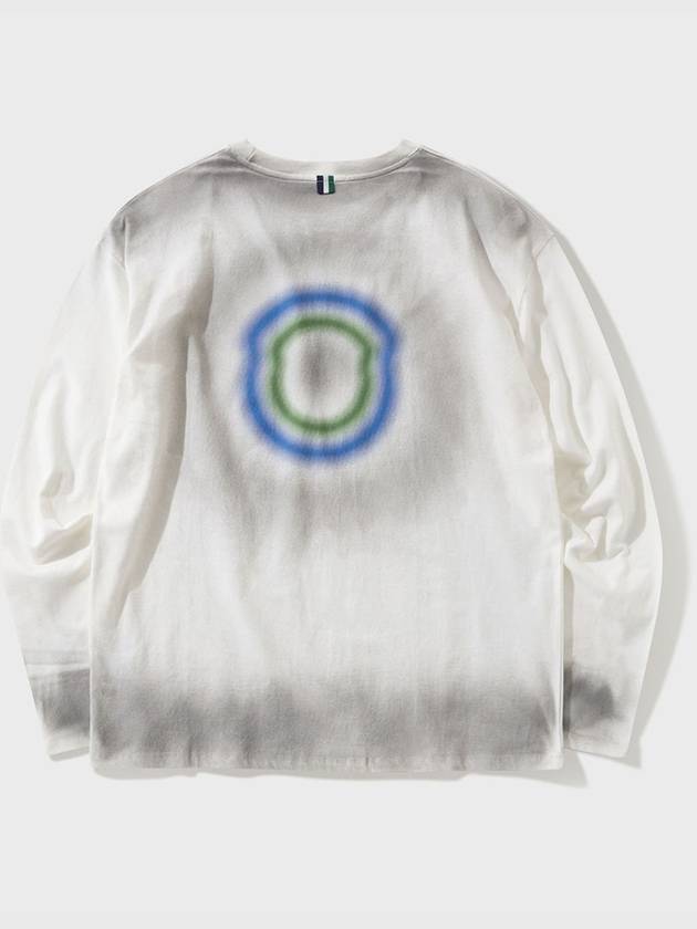 Stain Washed Signature Long Sleeve T-Shirt Ivory - FFEFF STUDIO - BALAAN 6