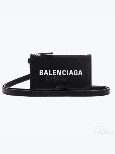 Cash Keyring Card Case Black Silver - BALENCIAGA - BALAAN 2