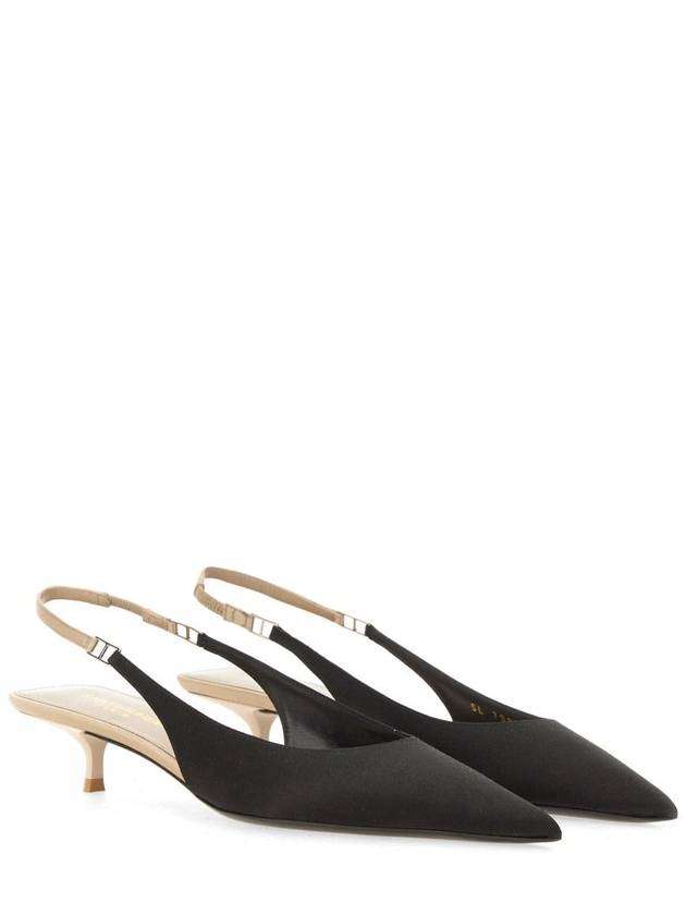 Women's Cherish Sling Back Pumps Heels Black - SAINT LAURENT - BALAAN 3