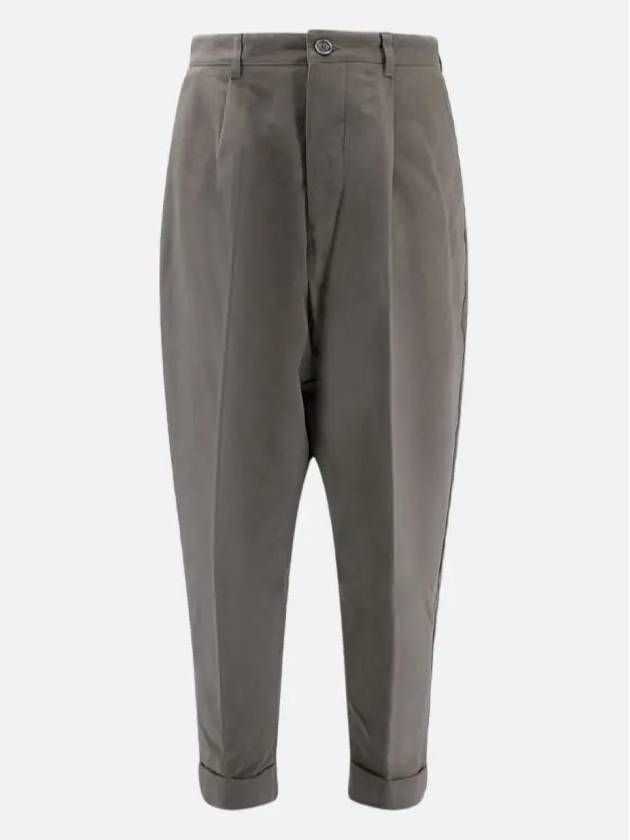 Men's Carrot Straight Pants Taupe Grey - AMI - BALAAN 2