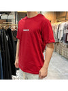 Genius Fragment Logo Short Sleeve TShirt Red - MONCLER - BALAAN 3