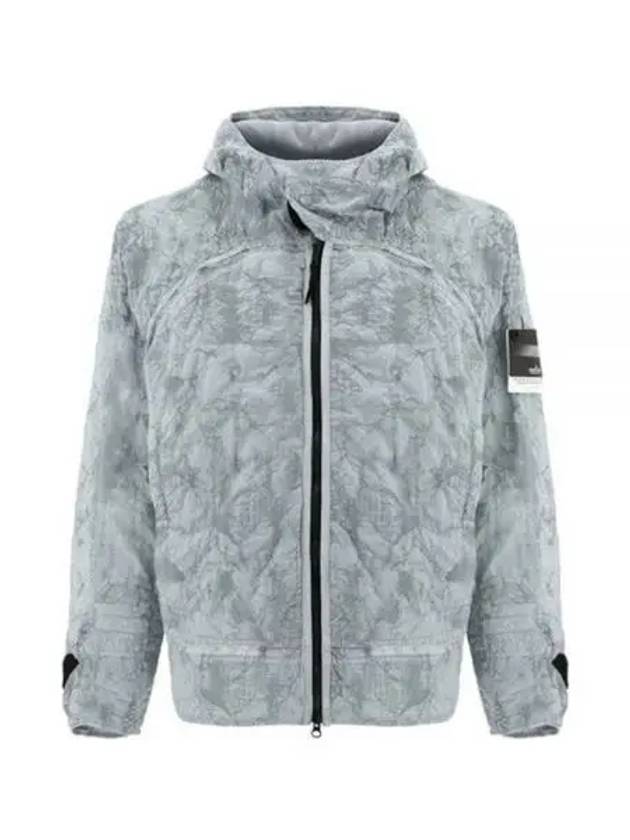 Men's Shadow Project Nylon Metal Waffle Print Hooded Jacket Grey - STONE ISLAND - BALAAN 2