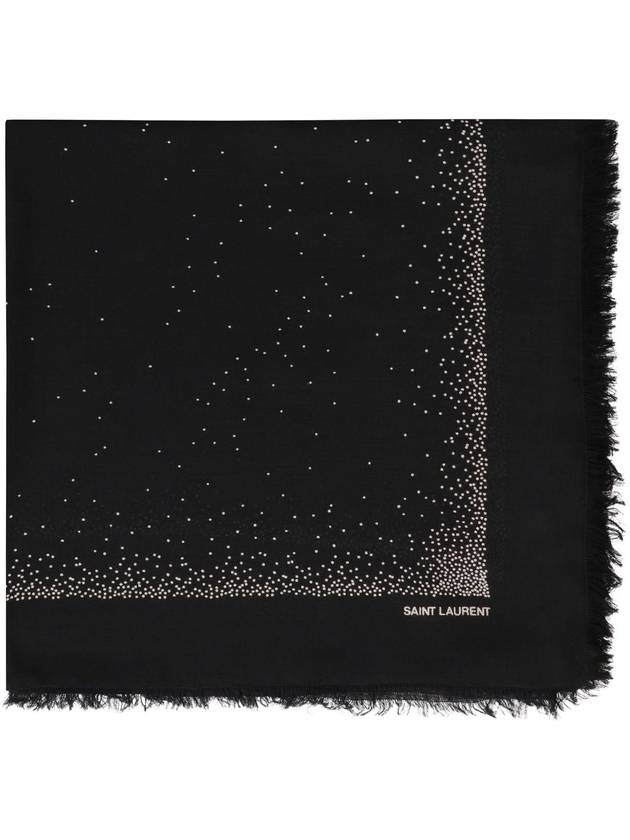 Dot Large Square Scarf - SAINT LAURENT - BALAAN 3