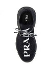 Men's Logo Knit Low Top Sneakers Black - PRADA - BALAAN 6