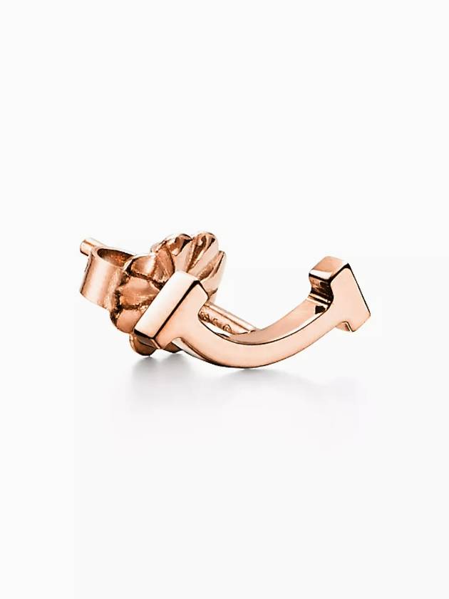 T Smile 18K Earrings Rose Gold - TIFFANY & CO. - BALAAN 4