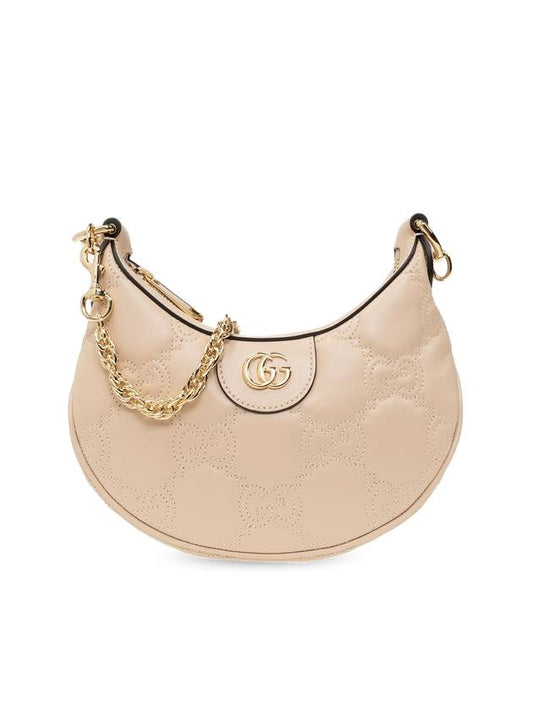 GG Matelassé Leather Mini Shoulder Bag Beige - GUCCI - BALAAN 1