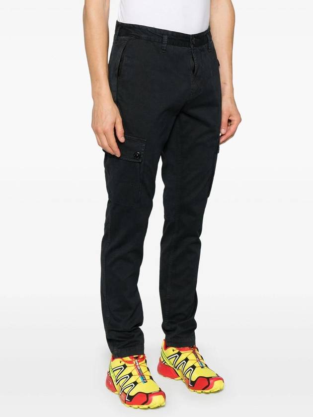 Compass Badge Cargo Straight Pants Blue - STONE ISLAND - BALAAN 3