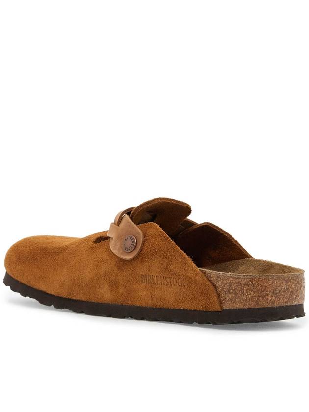 Round Toe Buckle Detail Suede Mule Brown - BIRKENSTOCK - BALAAN 4