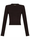 De Coeur Logo Crew Neck Cashmere Knit Top Dark Coffee - AMI - BALAAN 2