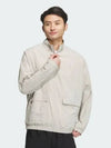 Relaxed Embroidery Logo Zip-Up Jacket Putty Grey - ADIDAS - BALAAN 2