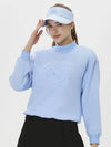 Women s Embossed Bruzon Mock Neck Long Sleeve T Shirt DE3WTS163SB - DUVIK - BALAAN 6