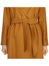 Prater Belted Virgin Wool Single Coat Orange - MAX MARA - BALAAN 11