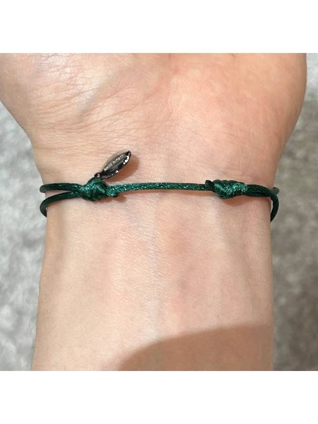 V Logo Signature Cotton Bracelet Green - VALENTINO - BALAAN.