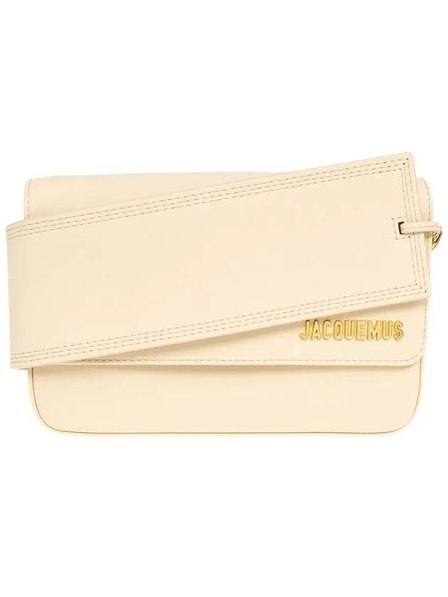 Le Carinu Logo Shoulder Bag Cream - JACQUEMUS - BALAAN 3