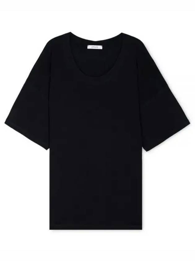 Cotton Short Sleeve T-Shirt Black - LEMAIRE - BALAAN 2