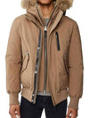 Dixon Nordic Tech Down Natural Fur Bomber Jacket Light Camel - MACKAGE - BALAAN.