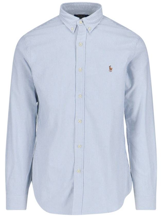 Men's Striped Oxford Slim Fit Long Sleeve Shirt Blue - POLO RALPH LAUREN - BALAAN 2