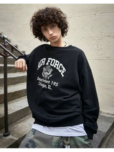 Air Force Sweatshirt Black - FLUKE - BALAAN 1