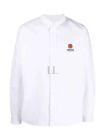 Boke Flower Crest Long Sleeve Shirt White - KENZO - BALAAN 2