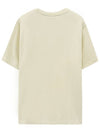 Surfing Foxes Logo Print Short Sleeve T-Shirt Beige - MAISON KITSUNE - BALAAN 3