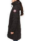 Women's Shelburne Logo Patch Hooded Parka Black - CANADA GOOSE - BALAAN 5