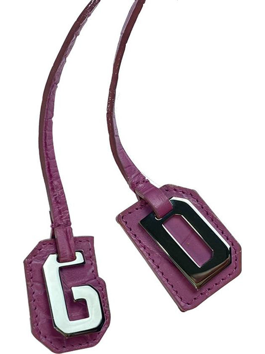 D G Logo Pink Leather 3 Color Charm Keyring - DOLCE&GABBANA - BALAAN 2